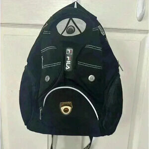 FILA Black Backpack with multiple compartments EUC Sports Travel College